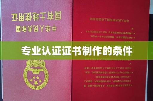 红花岗专业认证证书制作的条件